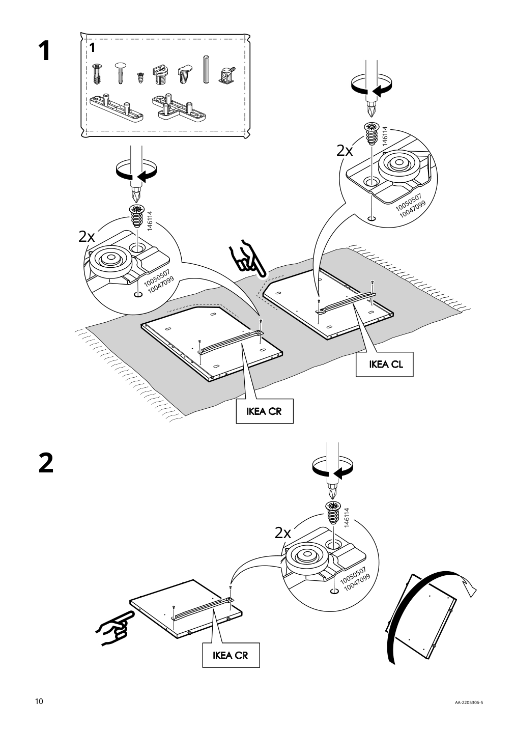 Assembly instructions for IKEA Hauga tv unit gray | Page 10 - IKEA HAUGA TV/storage combination 993.884.41