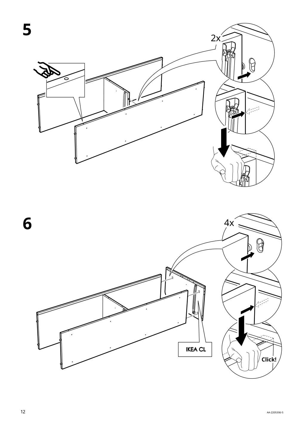 Assembly instructions for IKEA Hauga tv unit gray | Page 12 - IKEA HAUGA TV/storage combination 195.727.25