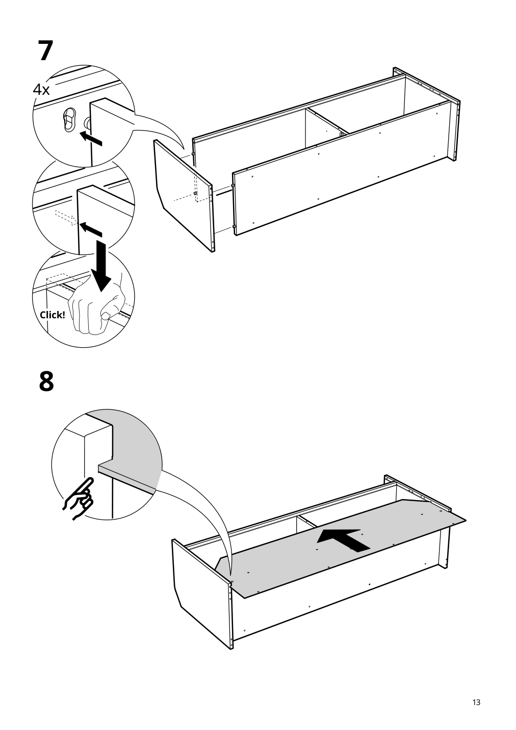 Assembly instructions for IKEA Hauga tv unit gray | Page 13 - IKEA HAUGA TV unit 605.657.84