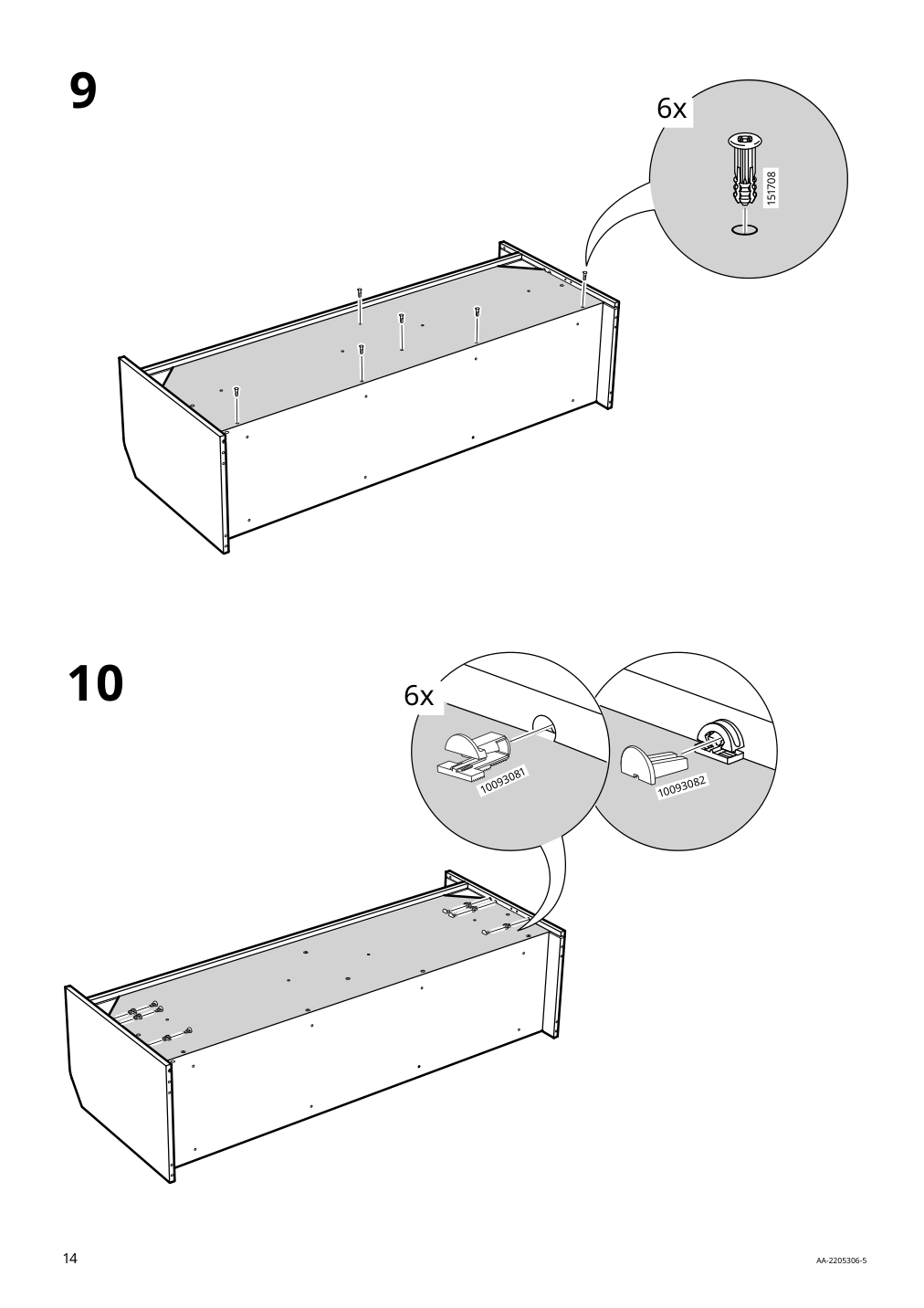 Assembly instructions for IKEA Hauga tv unit gray | Page 14 - IKEA HAUGA TV unit 605.657.84