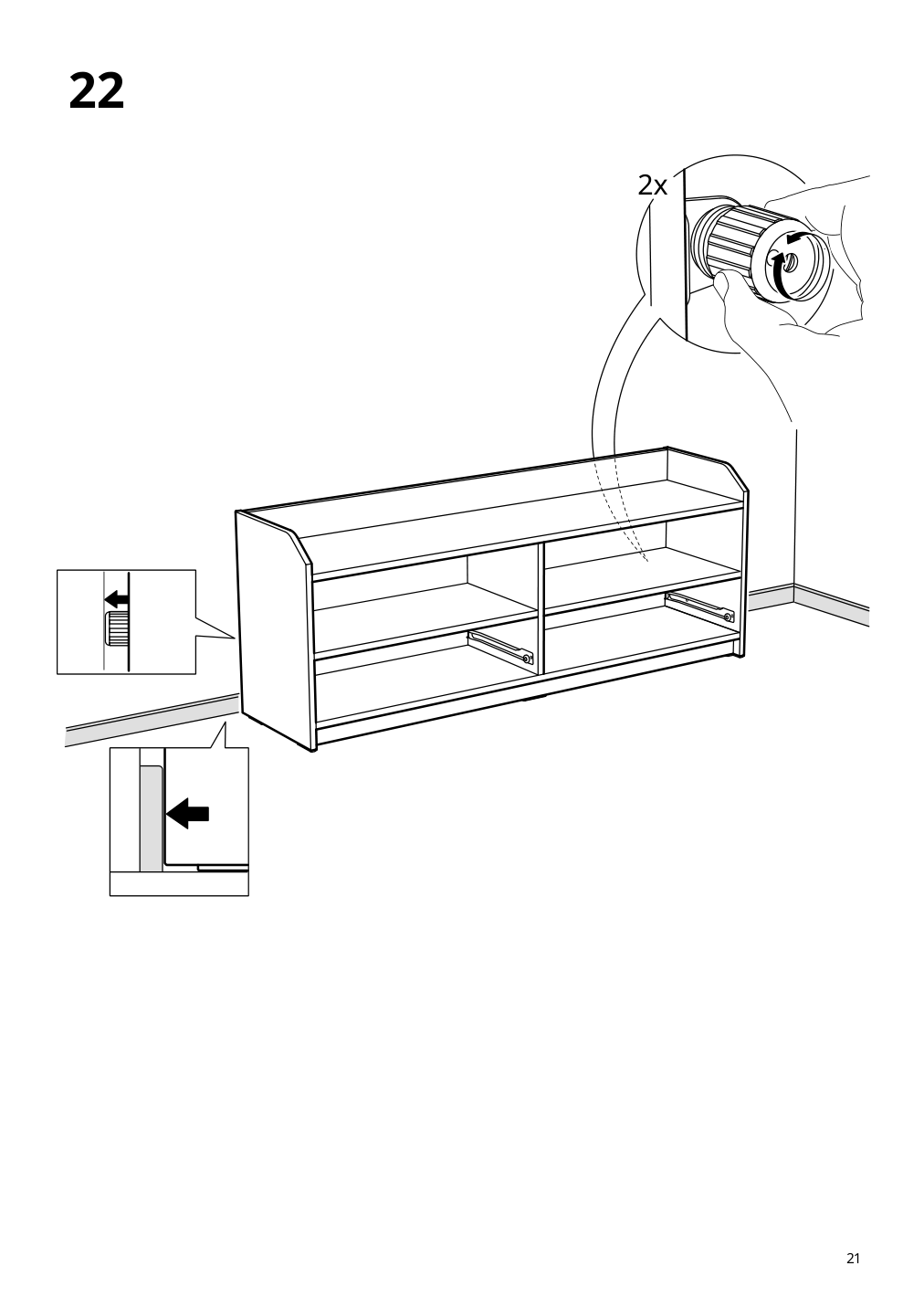 Assembly instructions for IKEA Hauga tv unit gray | Page 21 - IKEA HAUGA TV/storage combination 993.884.41