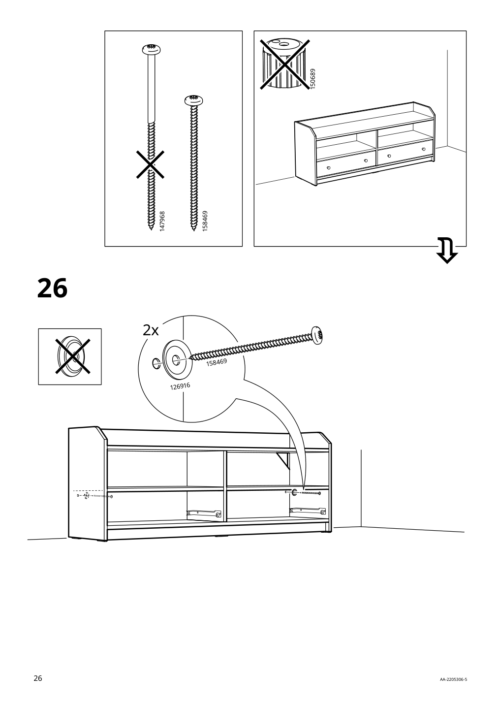 Assembly instructions for IKEA Hauga tv unit gray | Page 26 - IKEA HAUGA TV/storage combination 993.884.41