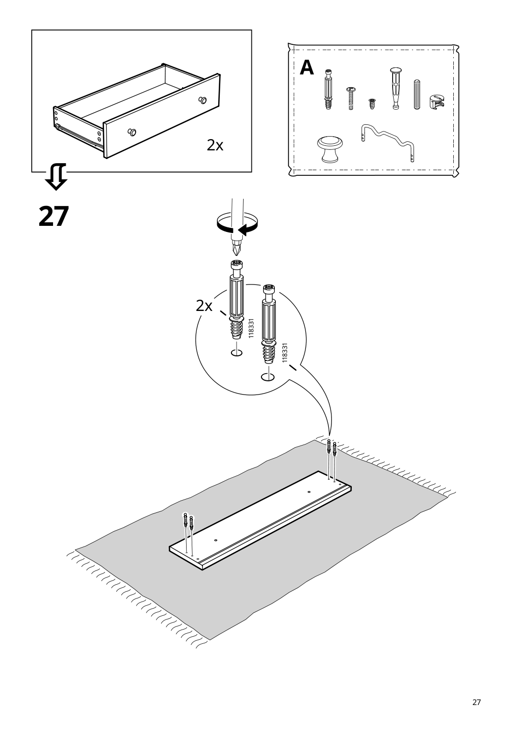 Assembly instructions for IKEA Hauga tv unit gray | Page 27 - IKEA HAUGA TV/storage combination 195.727.25