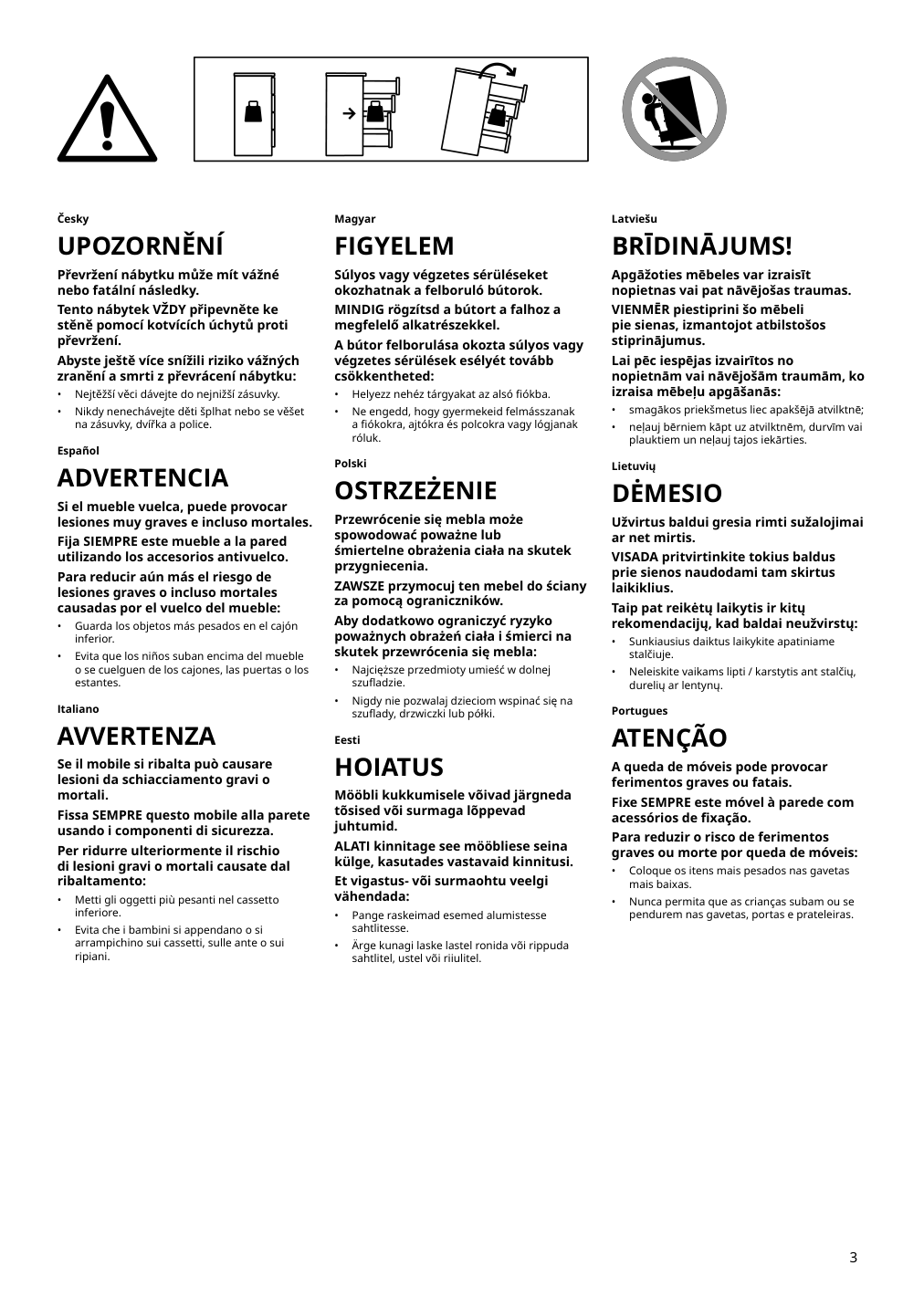 Assembly instructions for IKEA Hauga tv unit gray | Page 3 - IKEA HAUGA TV/storage combination 195.727.25