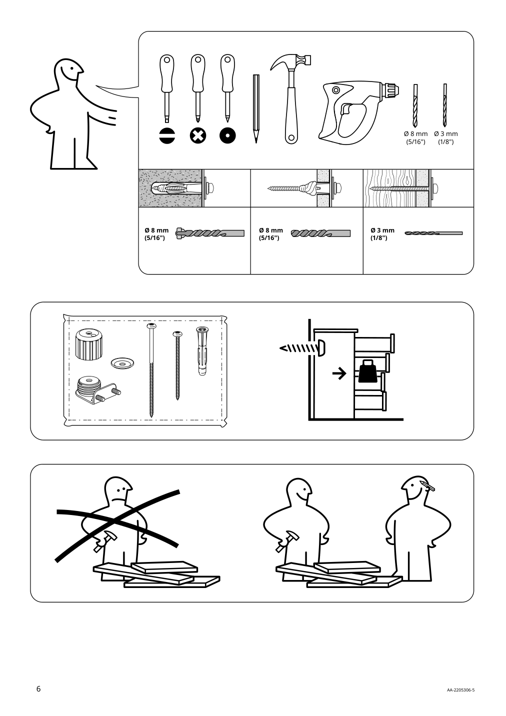 Assembly instructions for IKEA Hauga tv unit gray | Page 6 - IKEA HAUGA TV/storage combination 195.727.25