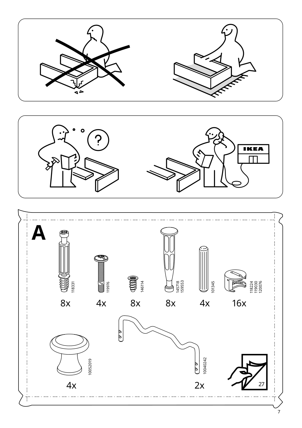 Assembly instructions for IKEA Hauga tv unit gray | Page 7 - IKEA HAUGA TV/storage combination 195.727.25