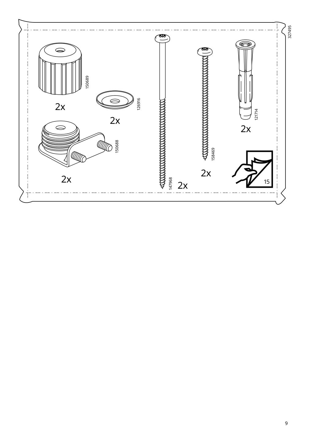 Assembly instructions for IKEA Hauga tv unit gray | Page 9 - IKEA HAUGA TV/storage combination 993.884.41