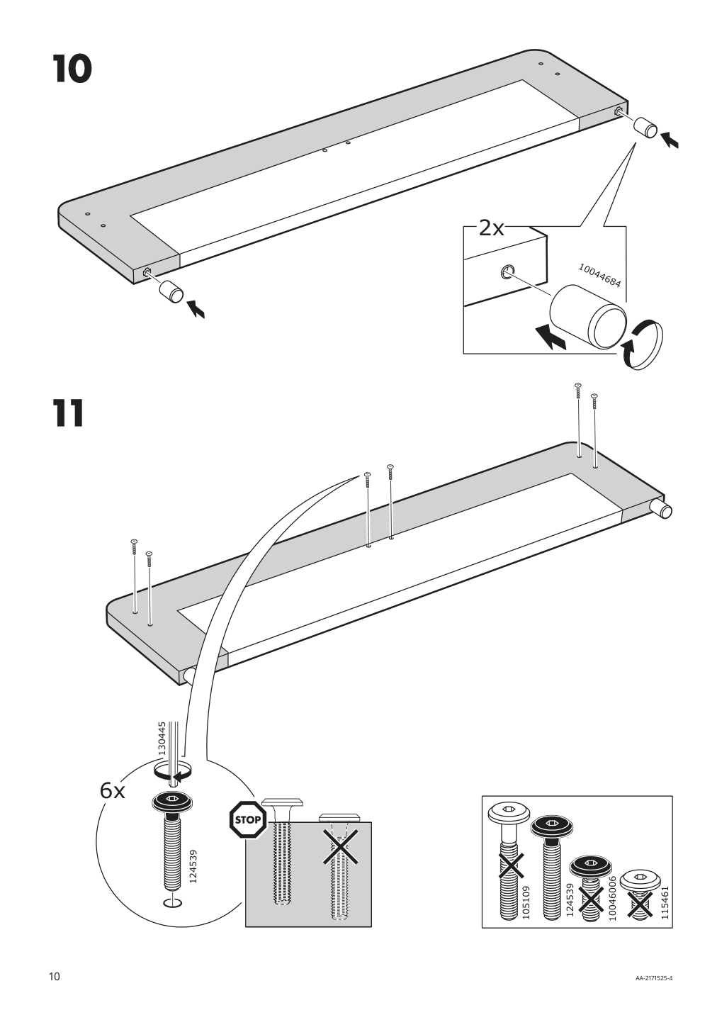 Assembly instructions for IKEA Hauga upholstered bed frame lofallet beige | Page 10 - IKEA HAUGA upholstered bed frame 504.463.29