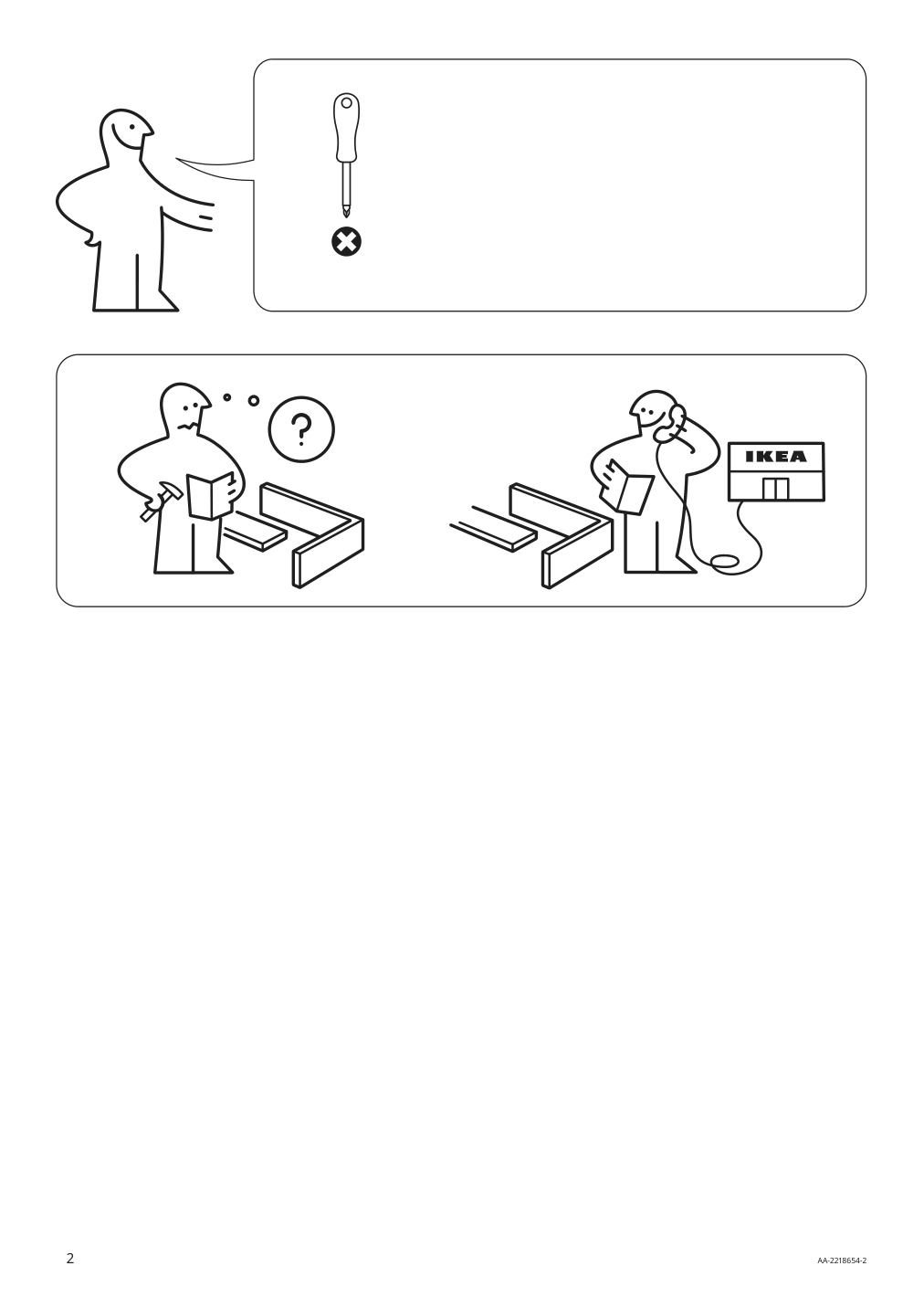 Assembly instructions for IKEA Hauga upholstered bed storage box lofallet beige | Page 2 - IKEA HAUGA upholstered bed, 4 storage boxes  393.366.19