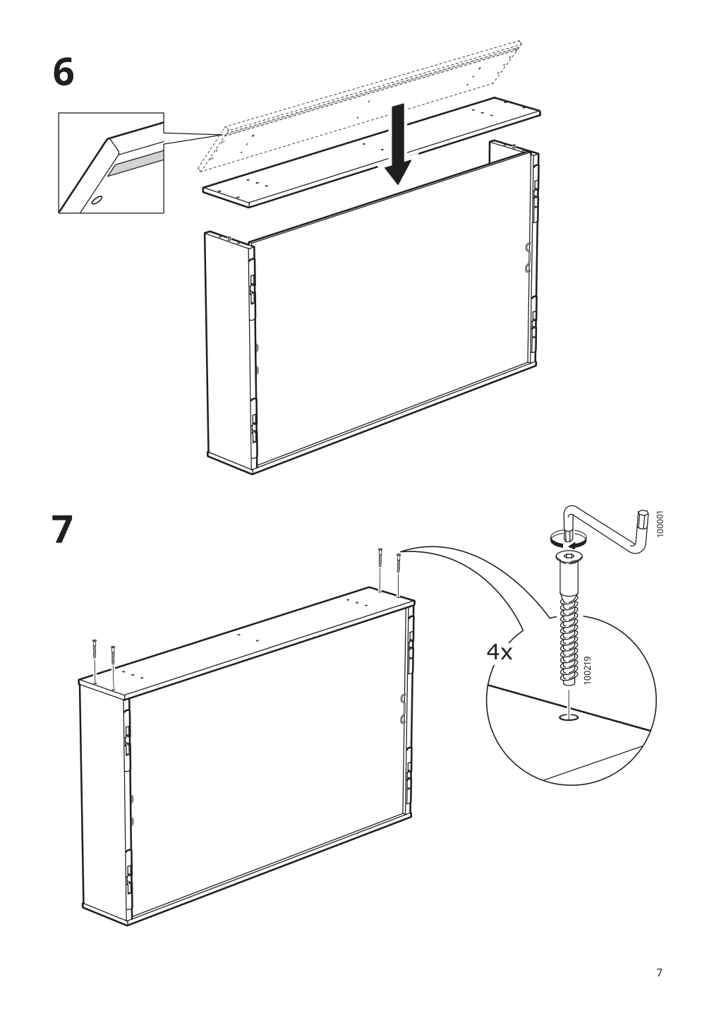 Assembly instructions for IKEA Hauga upholstered bed storage box lofallet beige | Page 7 - IKEA HAUGA upholstered bed, 2 storage boxes  593.366.23