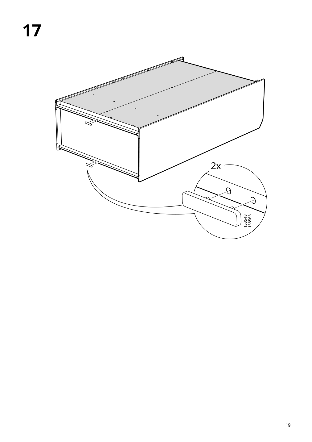 Assembly instructions for IKEA Hauga wardrobe with sliding doors gray | Page 19 - IKEA HAUGA wardrobe combination 293.882.32