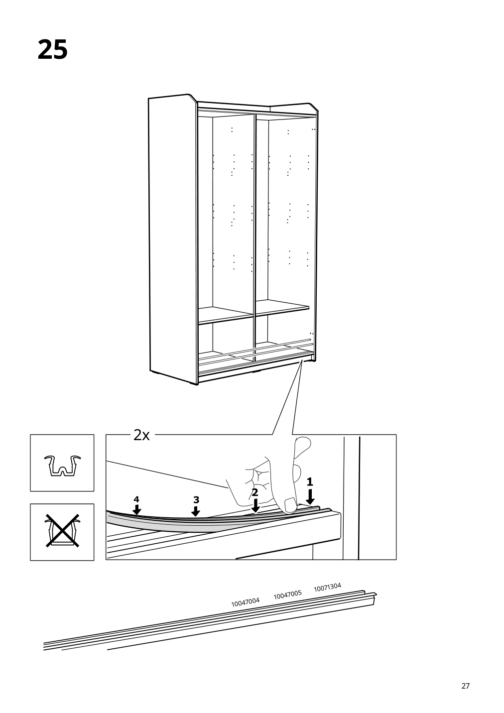 Assembly instructions for IKEA Hauga wardrobe with sliding doors gray | Page 27 - IKEA HAUGA wardrobe combination 293.882.32