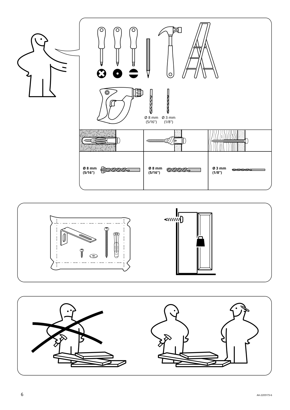 Assembly instructions for IKEA Hauga wardrobe with sliding doors gray | Page 6 - IKEA HAUGA wardrobe combination 293.882.32