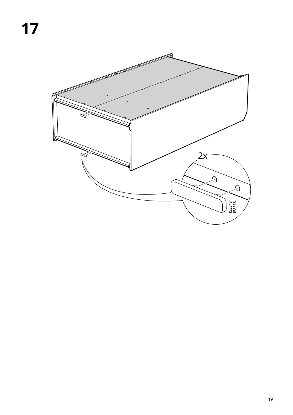 Assembly instructions for IKEA Hauga wardrobe with sliding doors white | Page 19 - IKEA HAUGA wardrobe with sliding doors 604.569.16