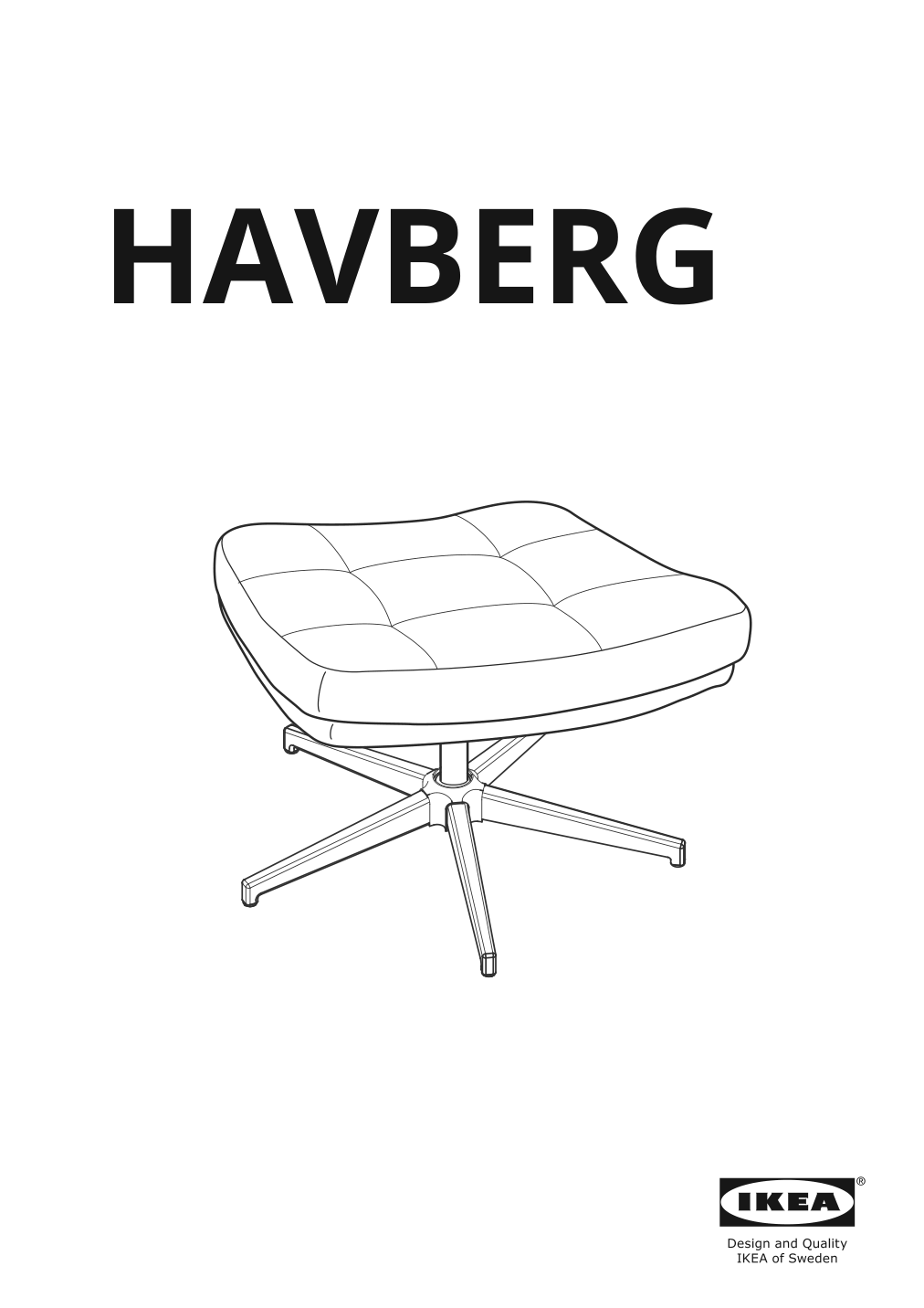 Assembly instructions for IKEA Havberg ottoman grann bomstad black | Page 1 - IKEA HAVBERG ottoman 305.151.06