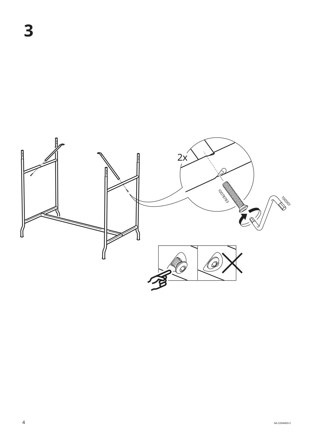 Assembly instructions for IKEA Haverud table with storage ladder black | Page 4 - IKEA HÅVERUD table with storage ladder 405.042.54