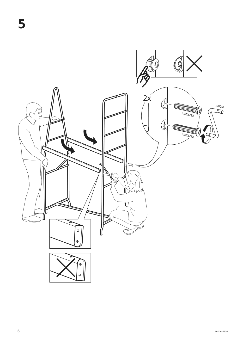 Assembly instructions for IKEA Haverud table with storage ladder black | Page 6 - IKEA HÅVERUD table with storage ladder 405.042.54