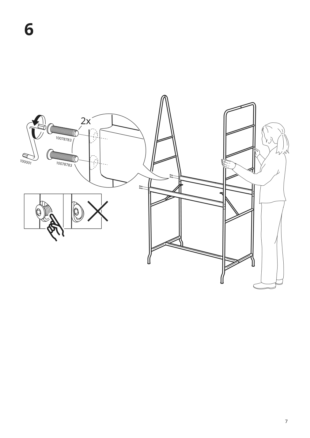 Assembly instructions for IKEA Haverud table with storage ladder black | Page 7 - IKEA HÅVERUD table with storage ladder 405.042.54