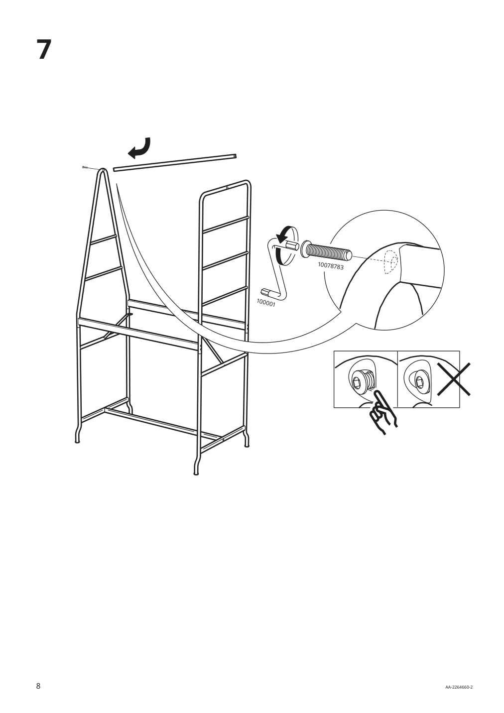 Assembly instructions for IKEA Haverud table with storage ladder black | Page 8 - IKEA HÅVERUD table with storage ladder 405.042.54