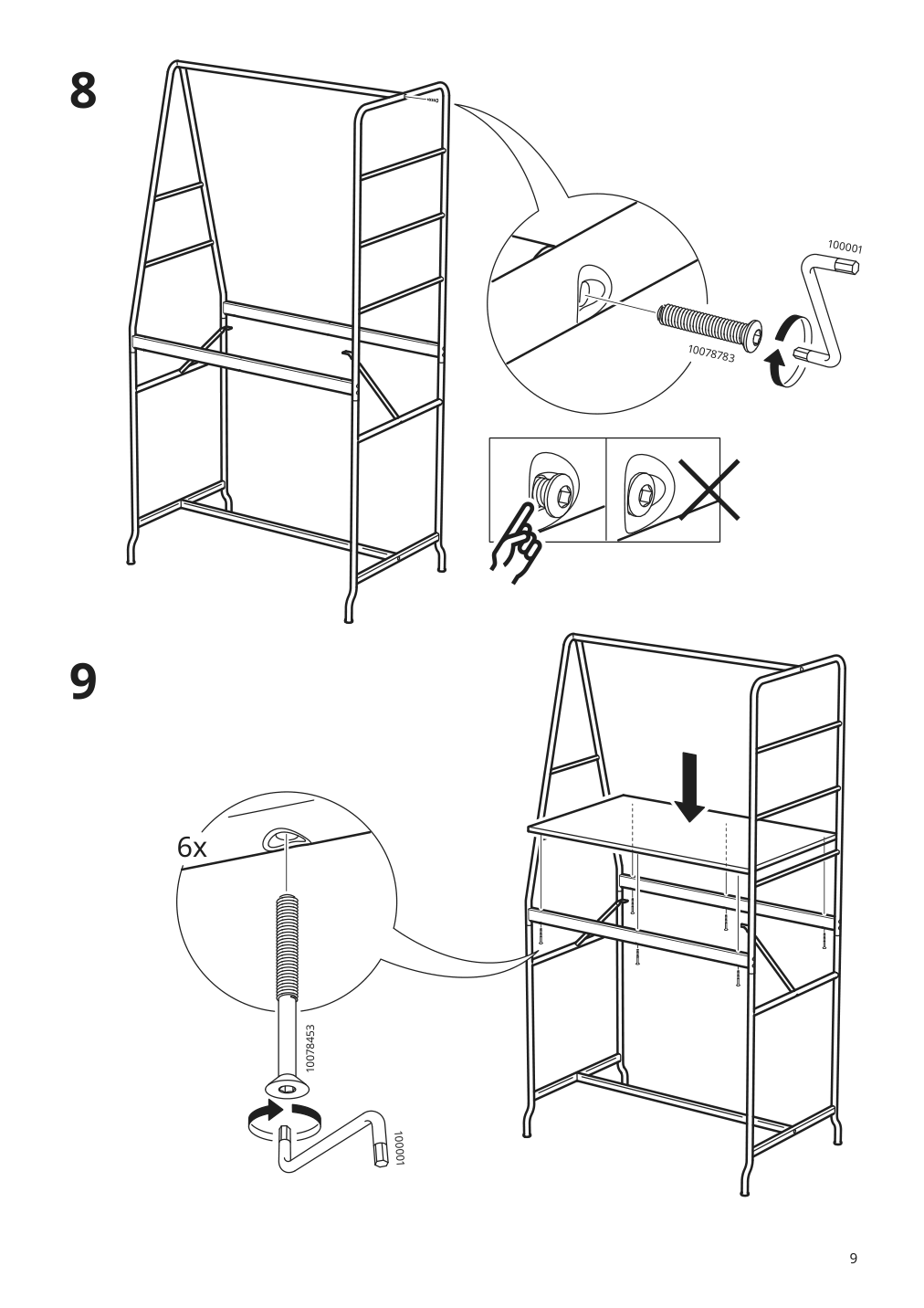 Assembly instructions for IKEA Haverud table with storage ladder black | Page 9 - IKEA HÅVERUD table with storage ladder 405.042.54