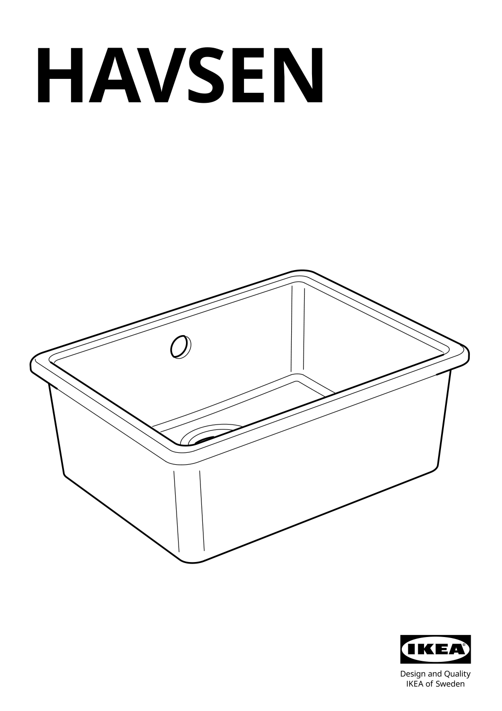 Assembly instructions for IKEA Havsen sink white | Page 1 - IKEA ENHET corner kitchen 194.857.14