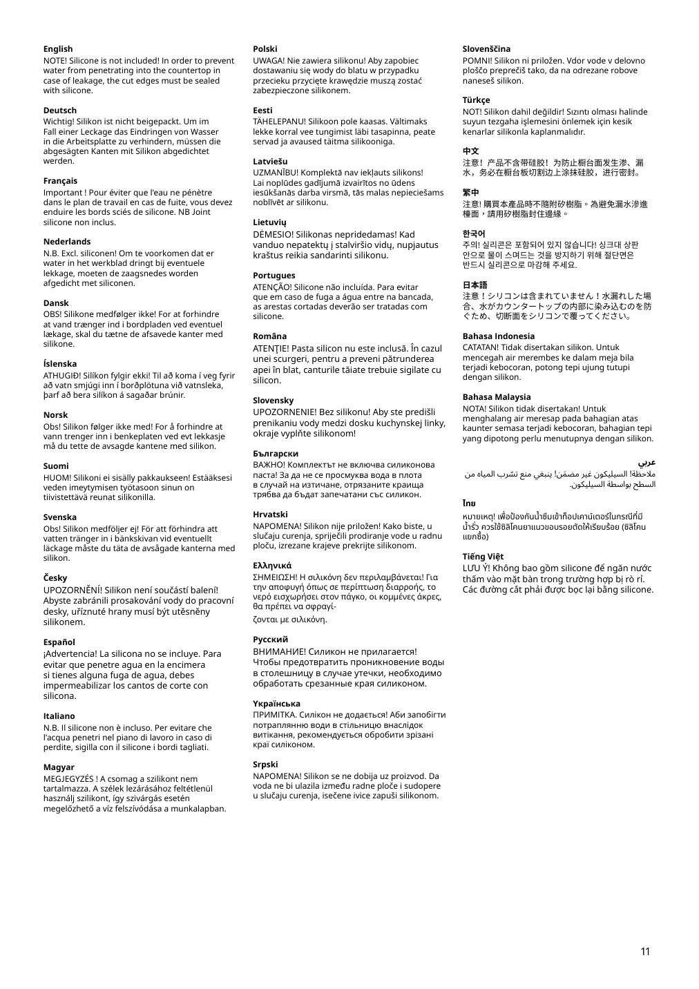 Assembly instructions for IKEA Havsen sink white | Page 11 - IKEA ENHET corner kitchen 194.857.14