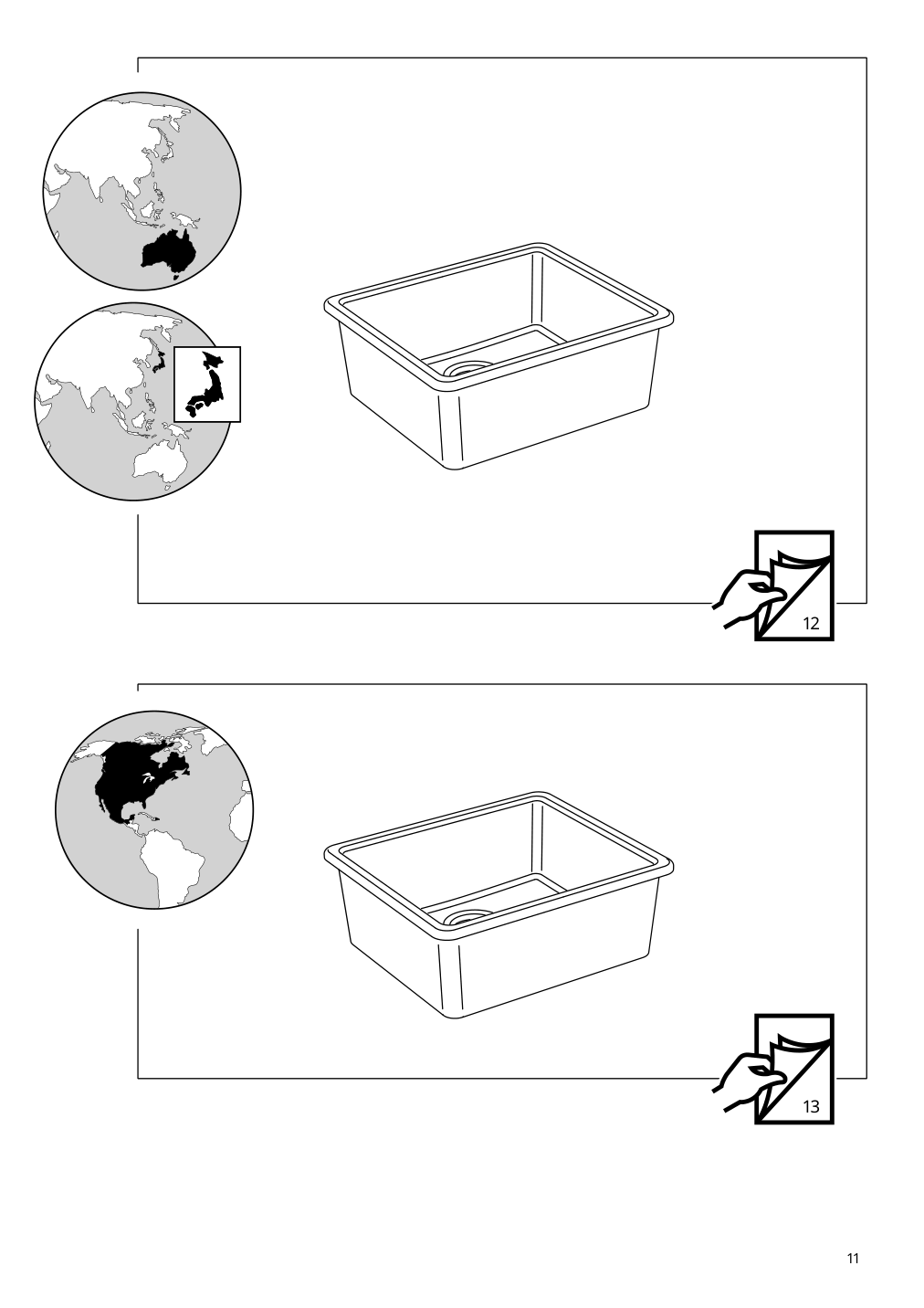 Assembly instructions for IKEA Havsen sink white | Page 11 - IKEA ENHET corner kitchen 194.857.14