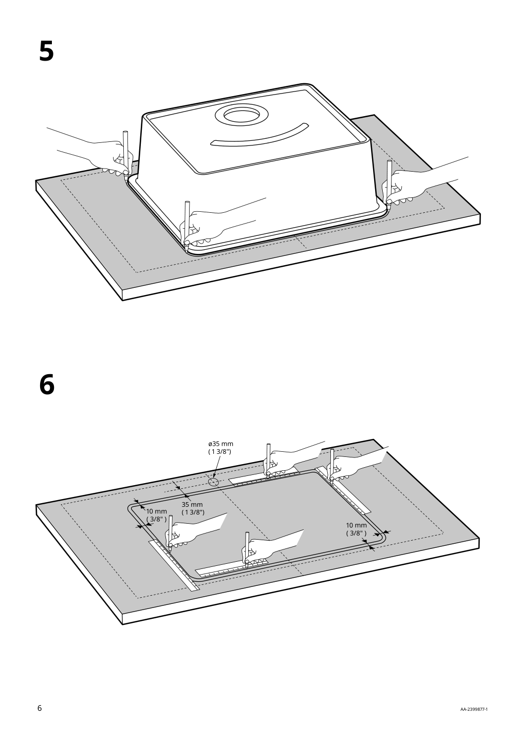 Assembly instructions for IKEA Havsen sink white | Page 6 - IKEA ENHET corner kitchen 194.857.14