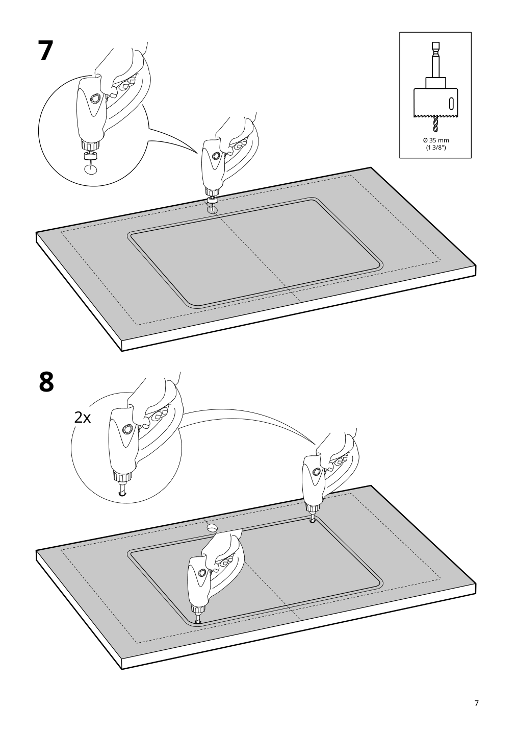 Assembly instructions for IKEA Havsen sink white | Page 7 - IKEA ENHET corner kitchen 194.857.14