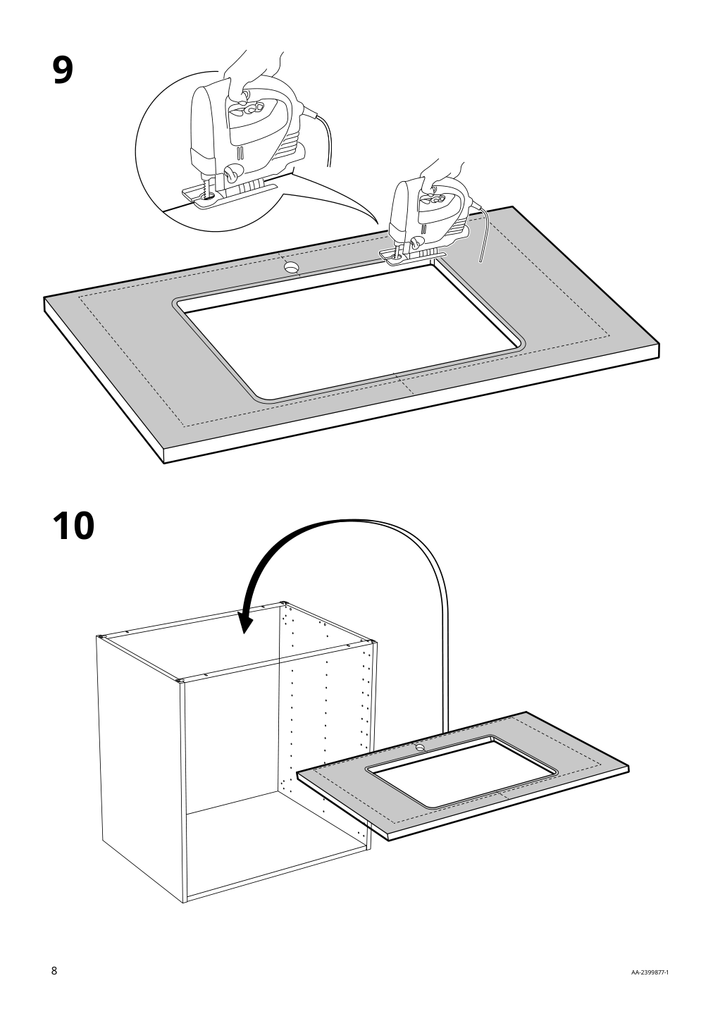 Assembly instructions for IKEA Havsen sink white | Page 8 - IKEA ENHET corner kitchen 194.857.14