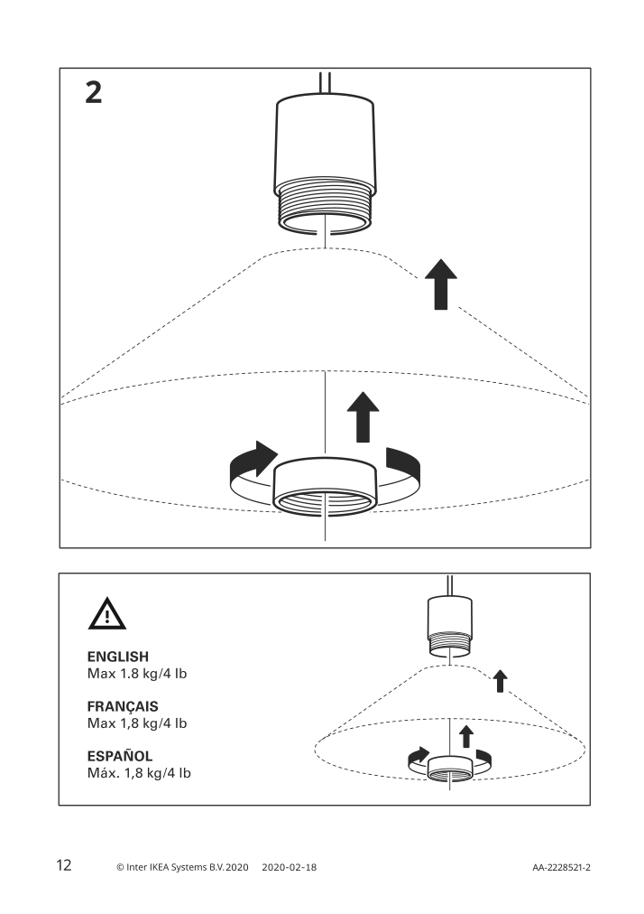 Assembly instructions for IKEA Havsris cord set with switch and led bulb white | Page 12 - IKEA HAVSRIS cord set with switch and LED bulb 104.900.55