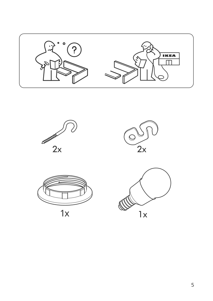 Assembly instructions for IKEA Havsris cord set with switch and led bulb white | Page 5 - IKEA HAVSRIS cord set with switch and LED bulb 104.900.55