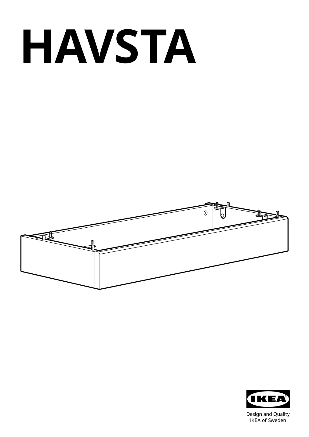 Assembly instructions for IKEA Havsta base frame gray | Page 1 - IKEA HAVSTA cabinet with base 592.750.97