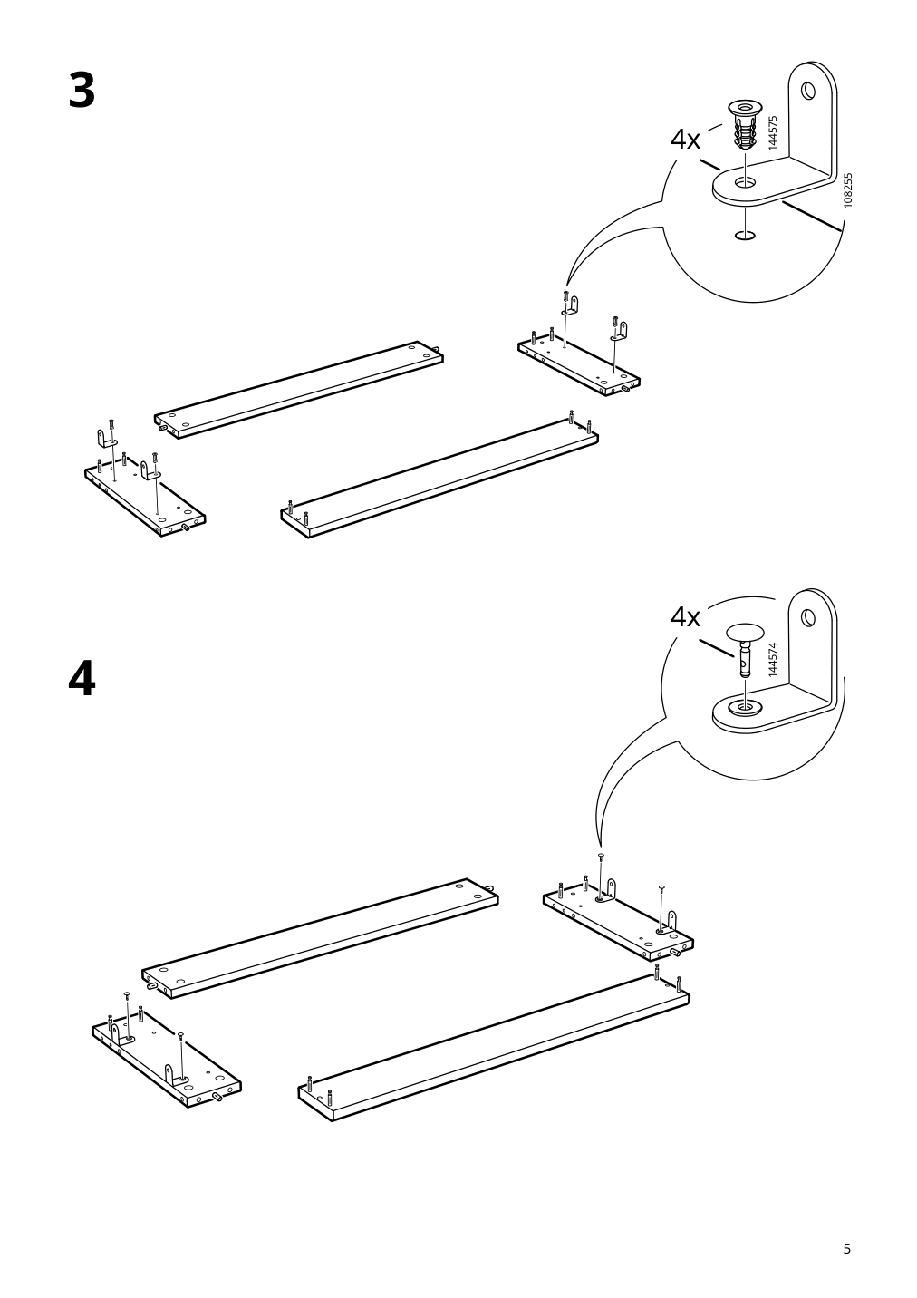 Assembly instructions for IKEA Havsta base frame gray | Page 5 - IKEA HAVSTA glass-door cabinet with base 392.751.16