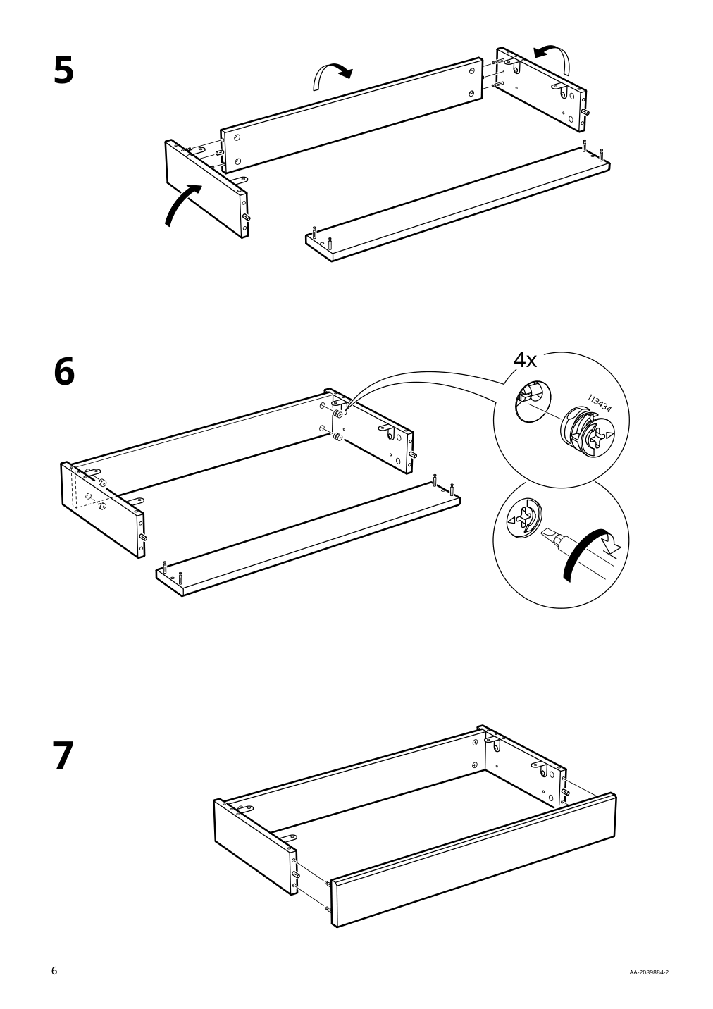 Assembly instructions for IKEA Havsta base frame gray | Page 6 - IKEA HAVSTA cabinet with base 592.750.97