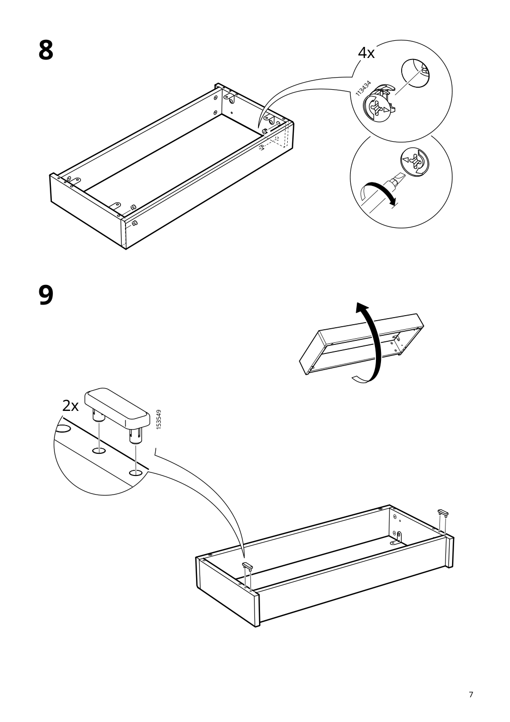 Assembly instructions for IKEA Havsta base frame gray | Page 7 - IKEA HAVSTA glass-door cabinet with base 392.751.16