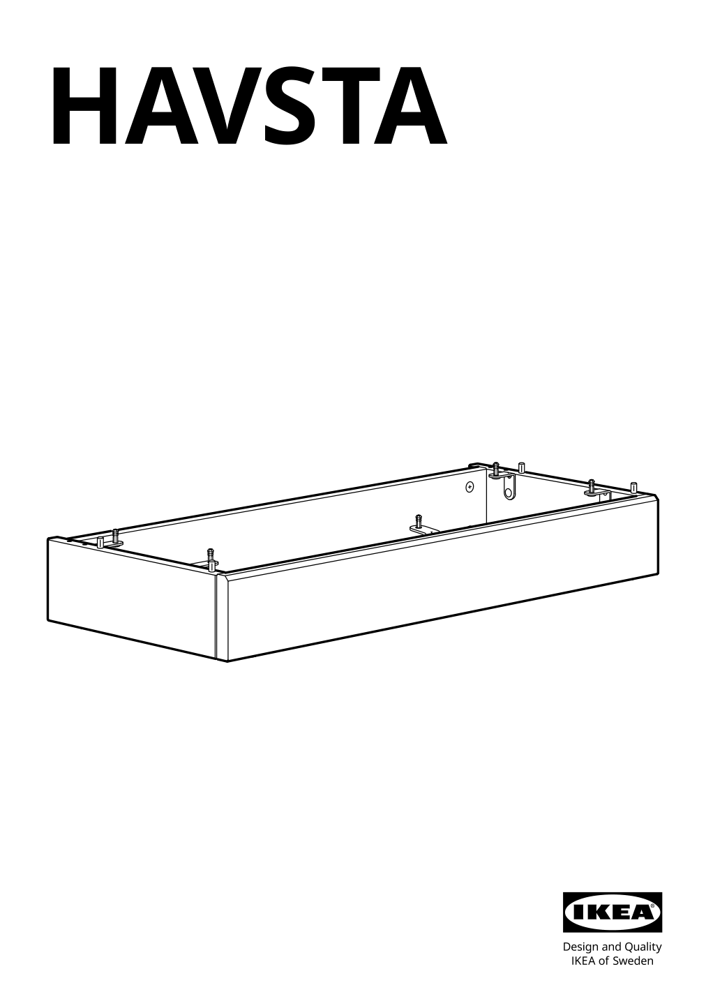 Assembly instructions for IKEA Havsta base frame white | Page 1 - IKEA HAVSTA base frame 405.396.49