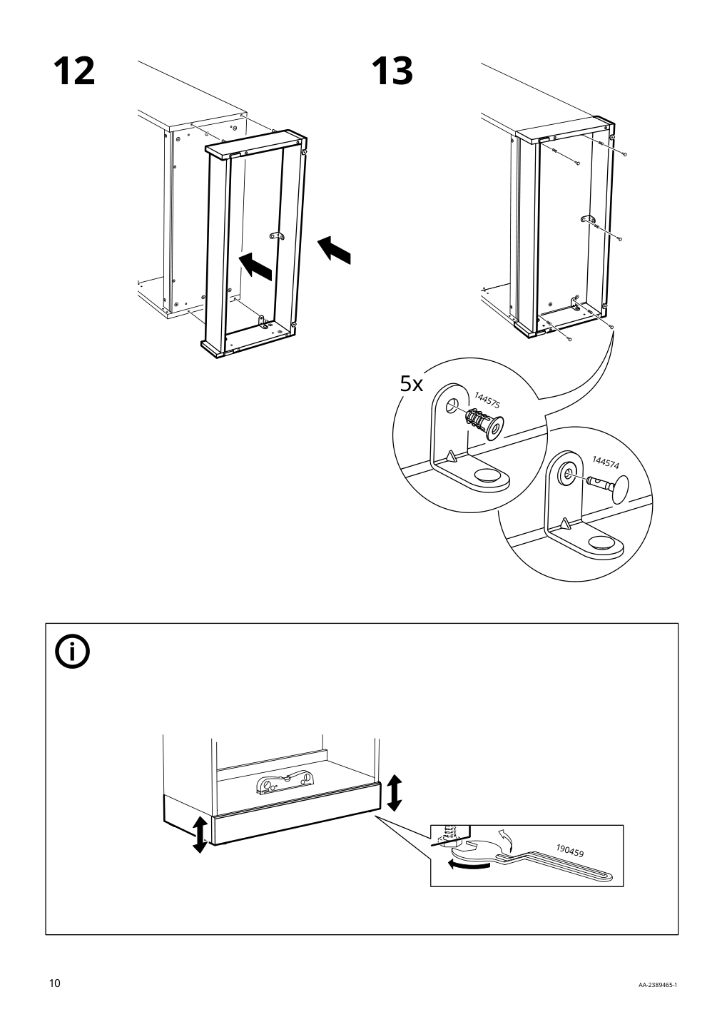 Assembly instructions for IKEA Havsta base frame white | Page 10 - IKEA HAVSTA base frame 405.396.49