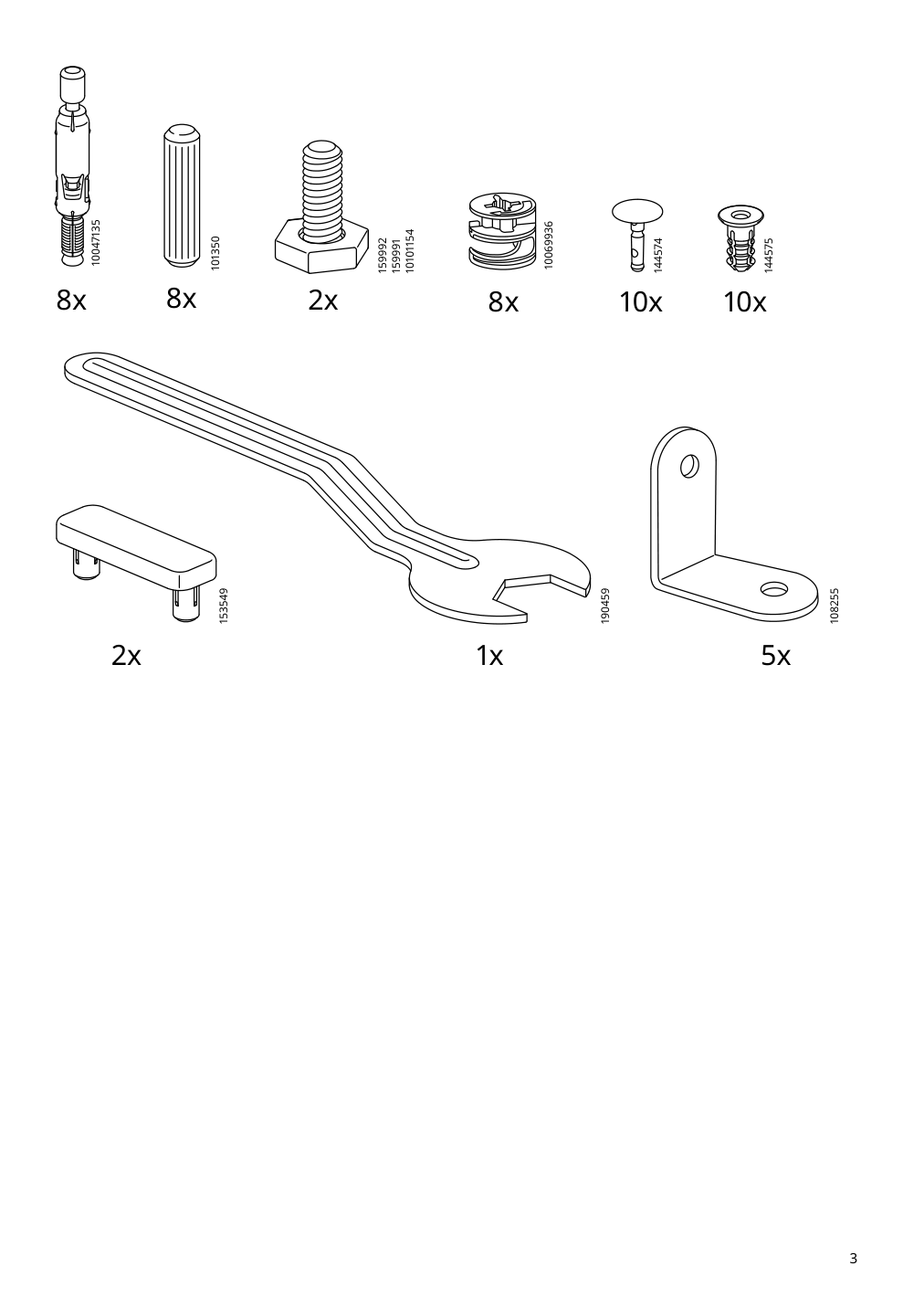 Assembly instructions for IKEA Havsta base frame white | Page 3 - IKEA HAVSTA base frame 405.396.49