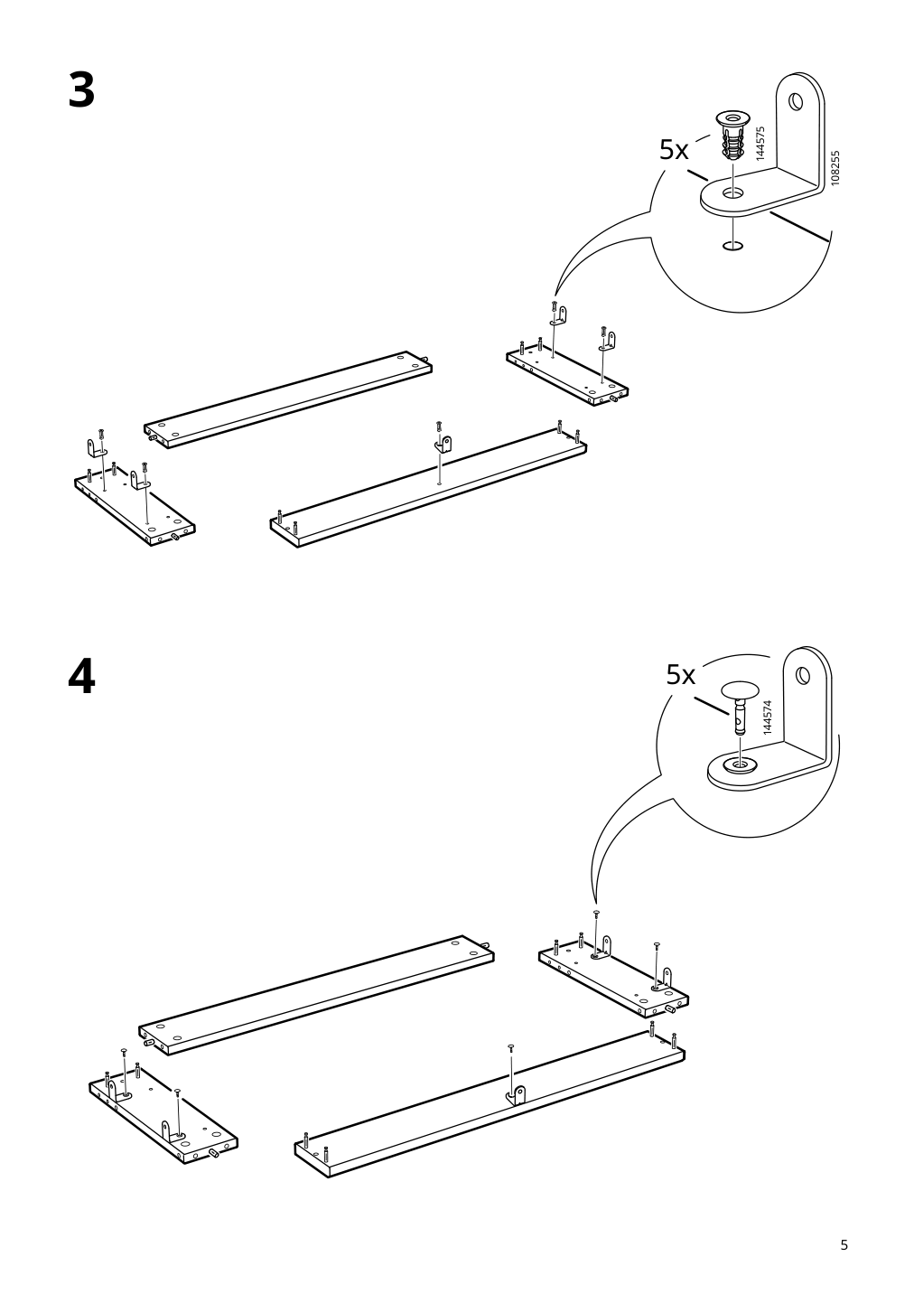 Assembly instructions for IKEA Havsta base frame white | Page 5 - IKEA HAVSTA base frame 405.396.49