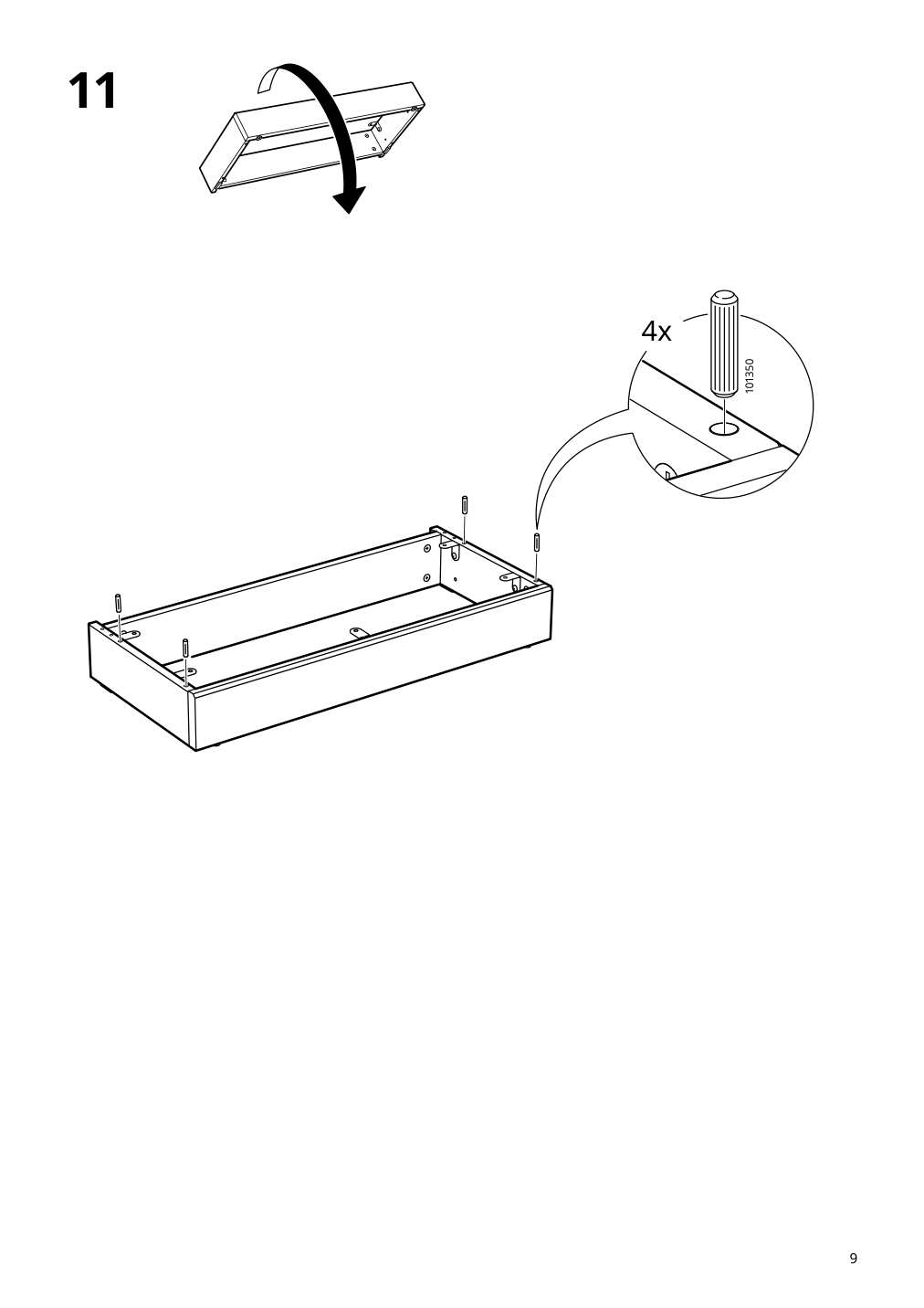 Assembly instructions for IKEA Havsta base frame white | Page 9 - IKEA HAVSTA base frame 405.396.49