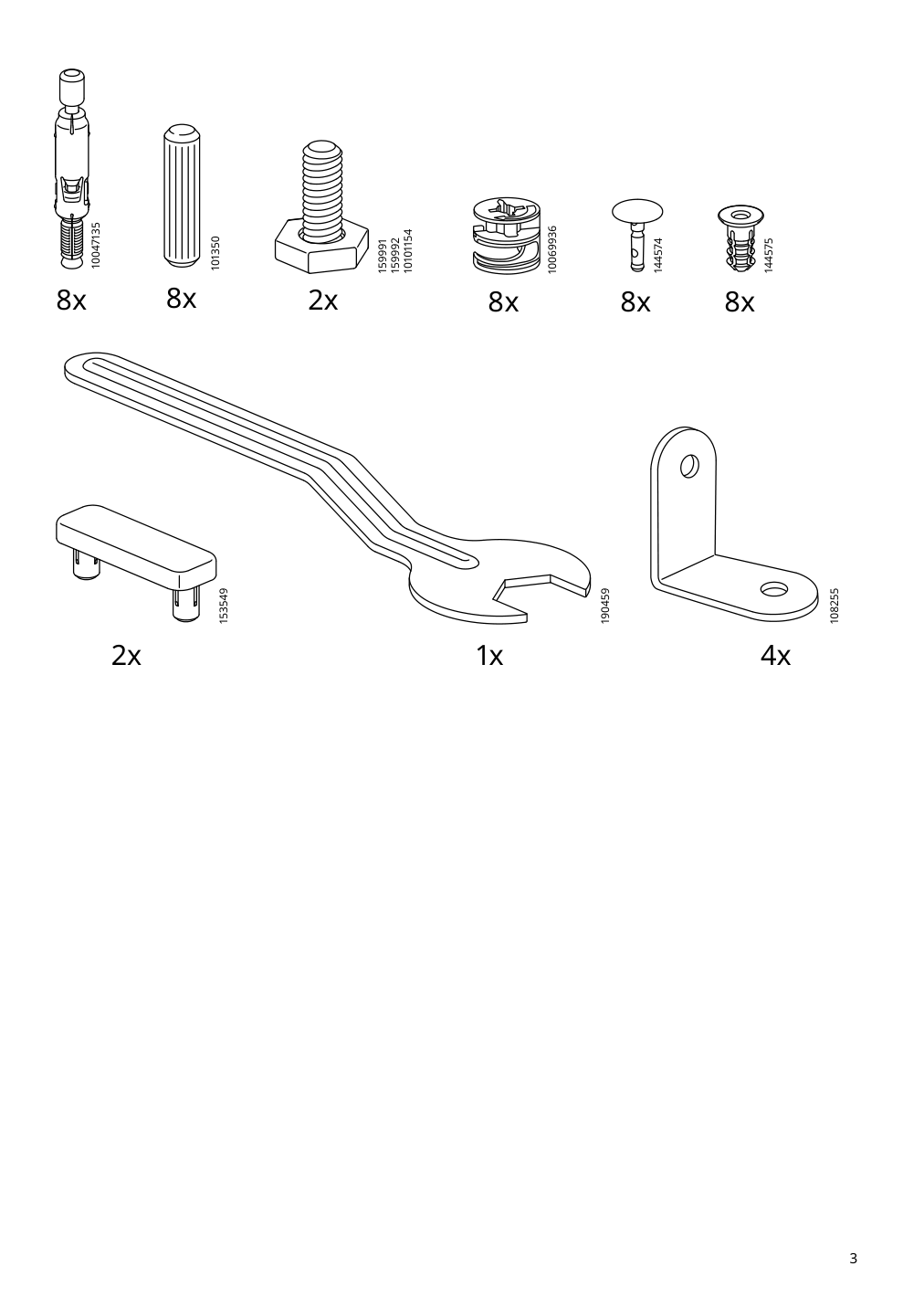 Assembly instructions for IKEA Havsta base frame white | Page 3 - IKEA HAVSTA base frame 905.396.56