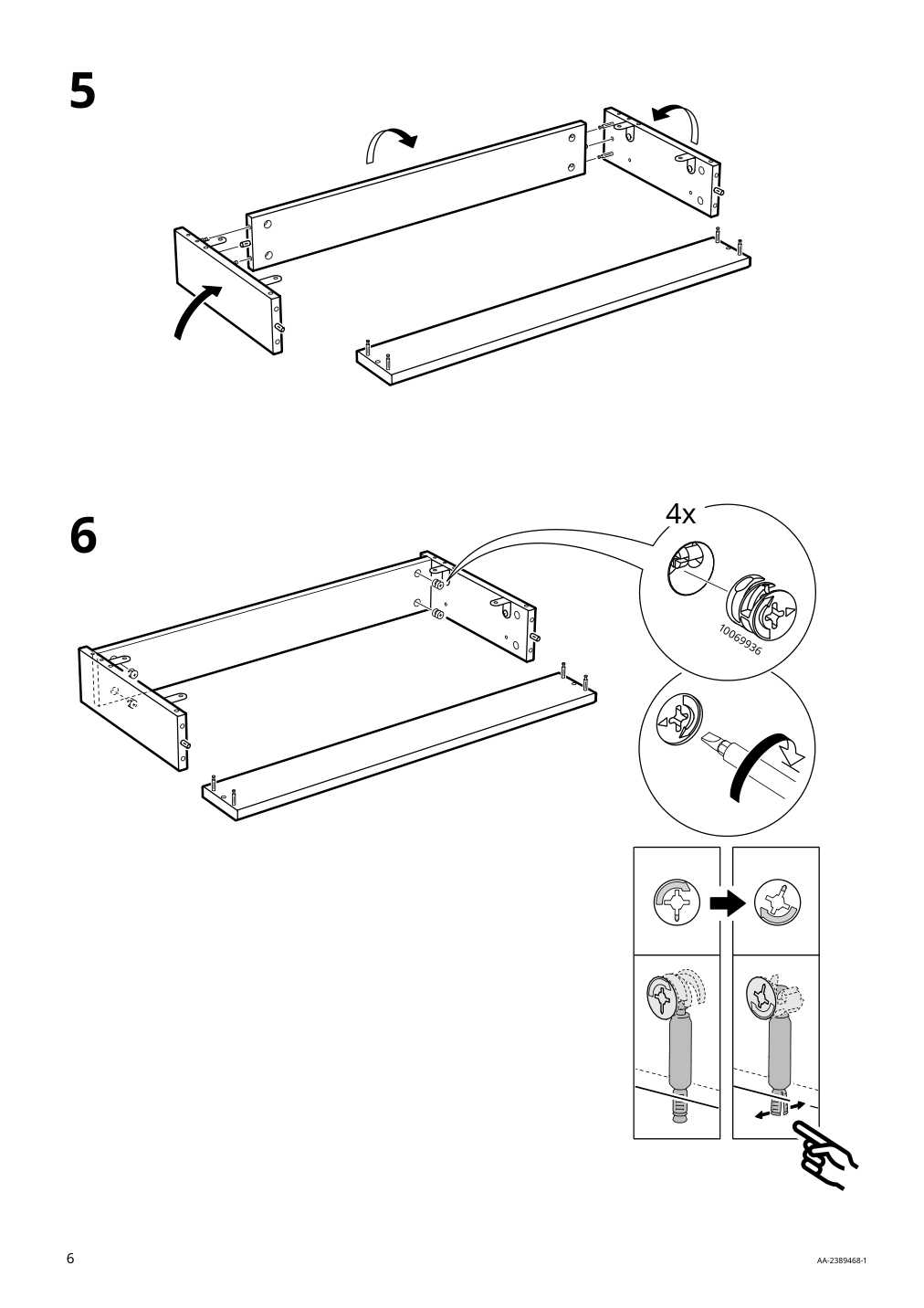 Assembly instructions for IKEA Havsta base frame white | Page 6 - IKEA HAVSTA base frame 905.396.56