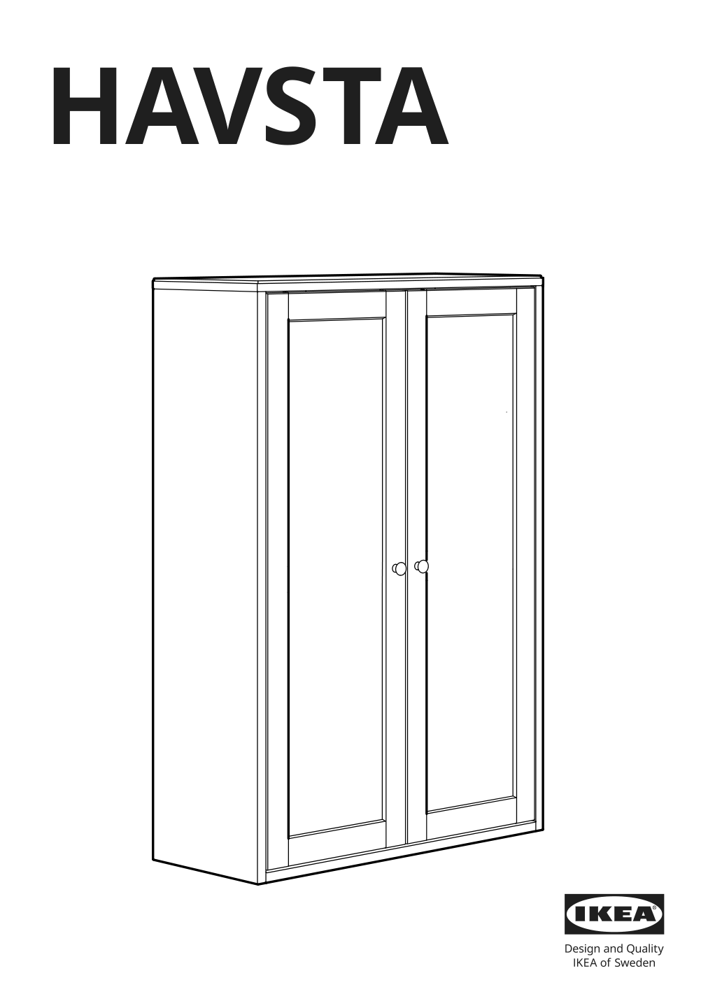 Assembly instructions for IKEA Havsta cabinet gray | Page 1 - IKEA HAVSTA storage combination 592.659.08