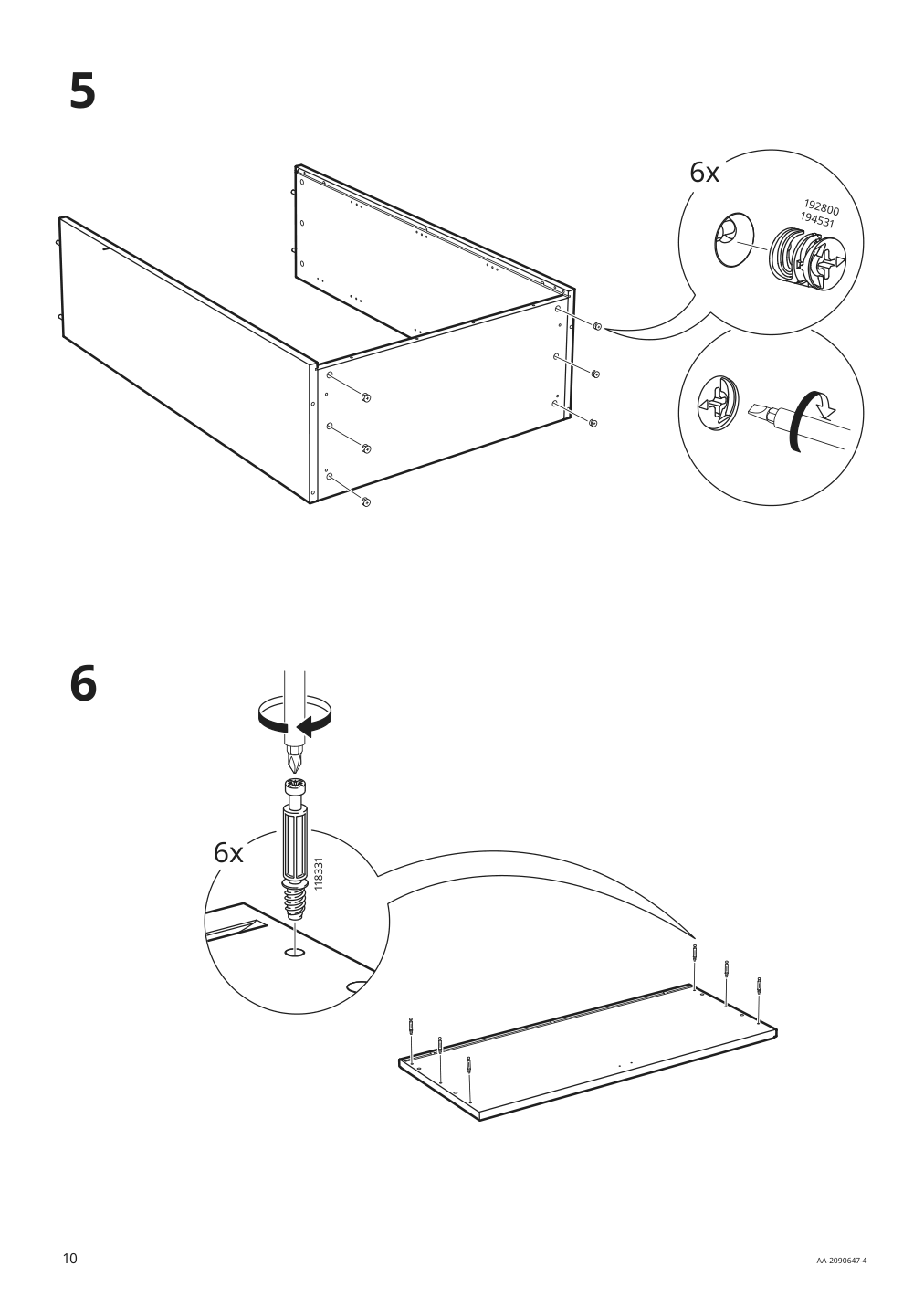 Assembly instructions for IKEA Havsta cabinet gray | Page 10 - IKEA HAVSTA storage combination 992.751.37