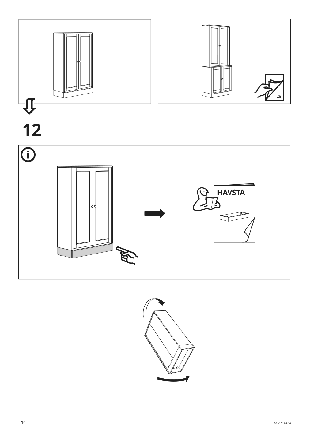 Assembly instructions for IKEA Havsta cabinet gray | Page 14 - IKEA HAVSTA cabinet with base 592.750.97