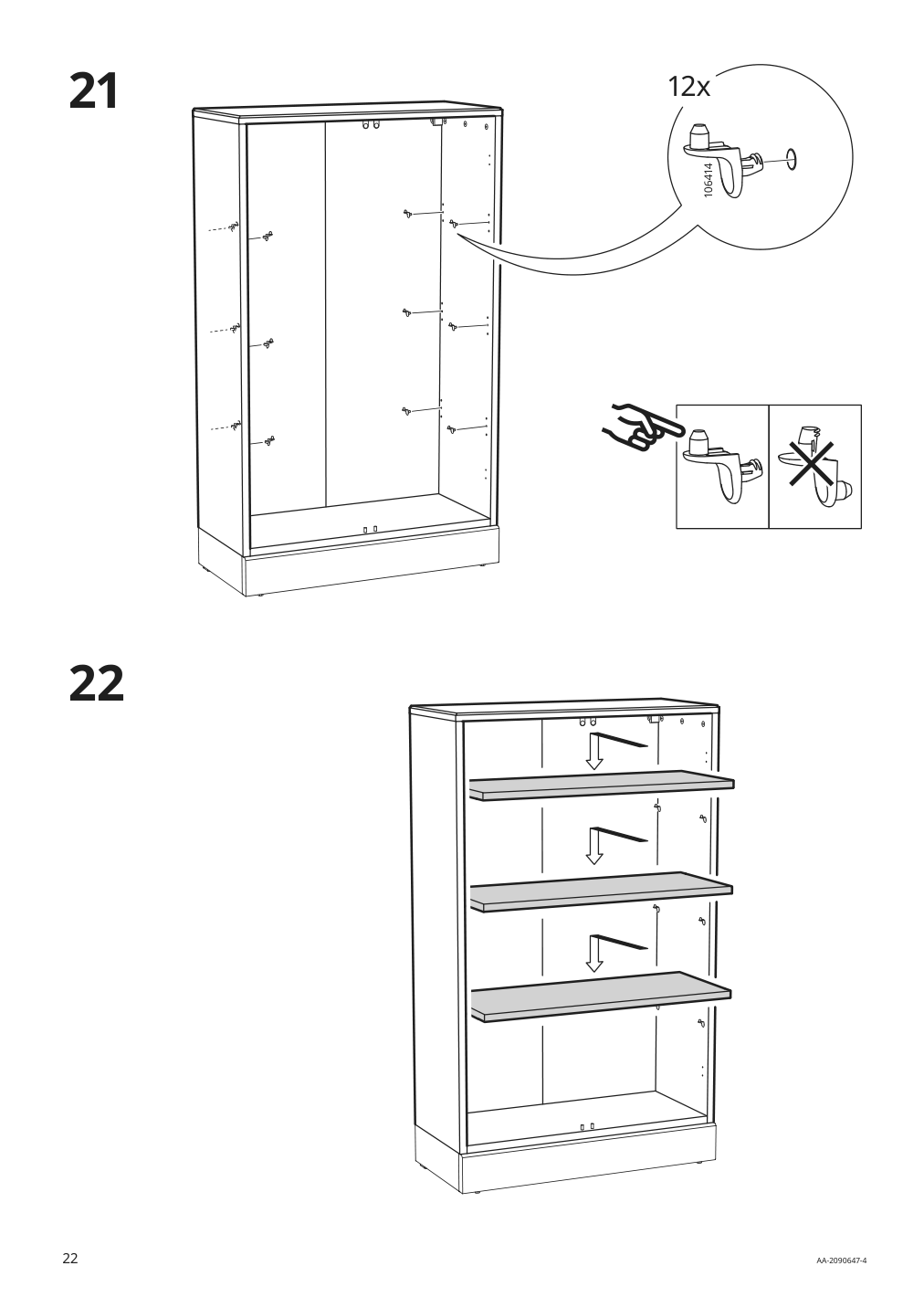 Assembly instructions for IKEA Havsta cabinet gray | Page 22 - IKEA HAVSTA cabinet with base 592.750.97