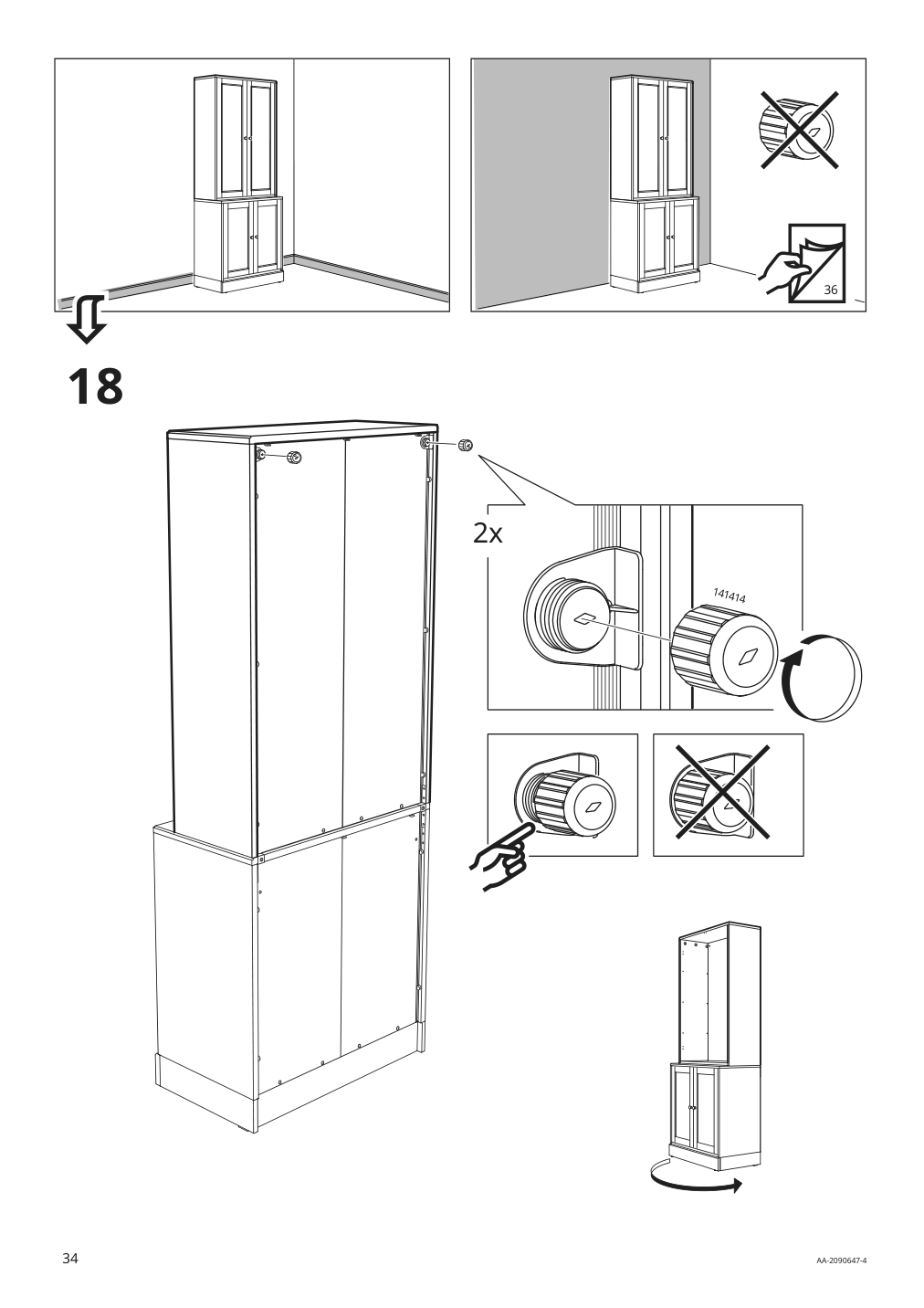 Assembly instructions for IKEA Havsta cabinet gray | Page 34 - IKEA HAVSTA storage combination 992.751.37