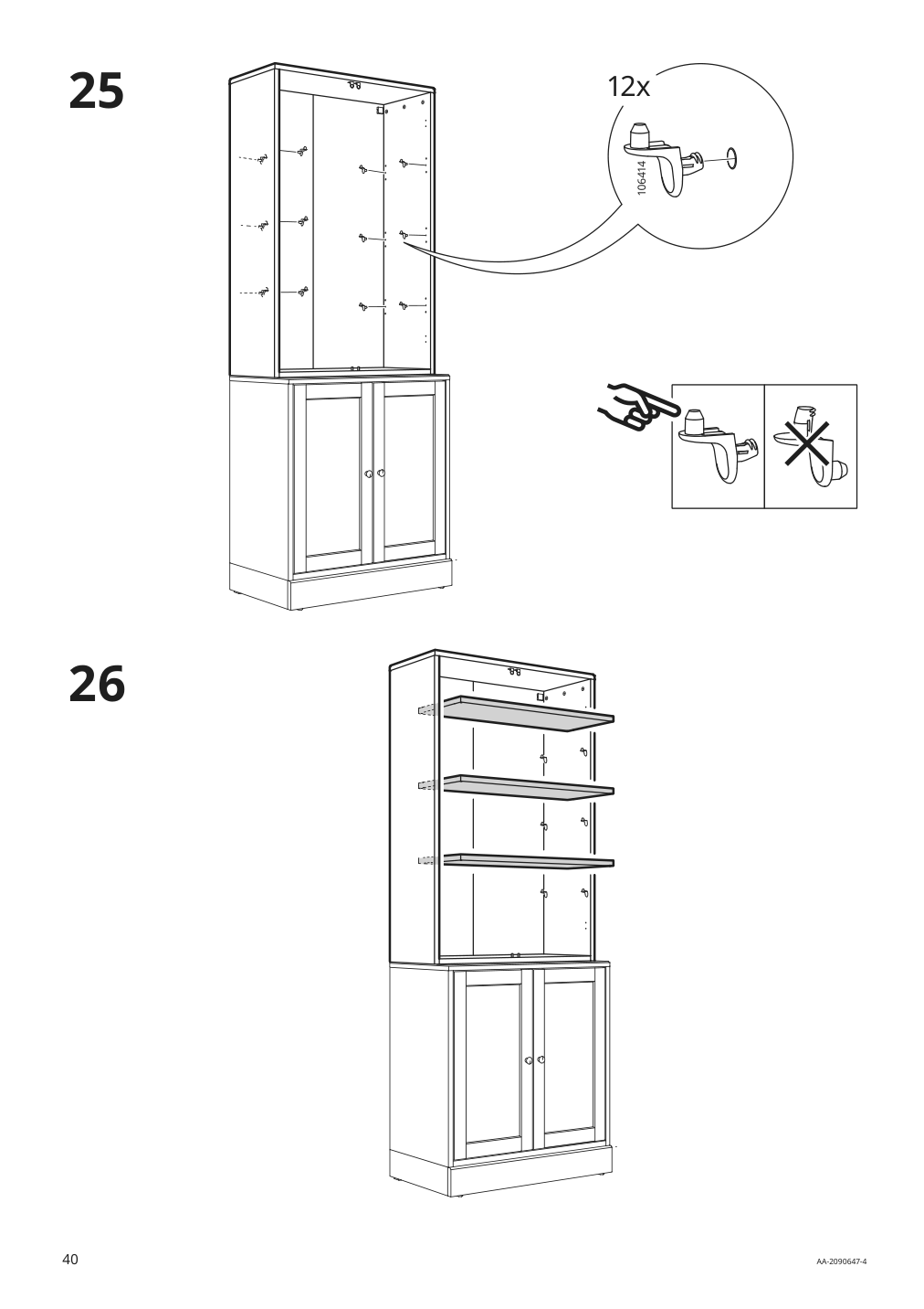 Assembly instructions for IKEA Havsta cabinet gray | Page 40 - IKEA HAVSTA storage combination 992.751.37