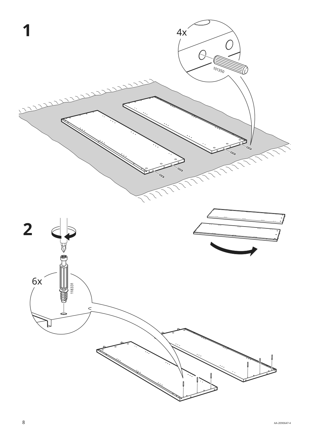 Assembly instructions for IKEA Havsta cabinet gray | Page 8 - IKEA HAVSTA storage combination 992.751.37